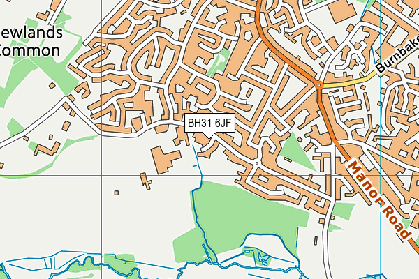 Emmanuel Middle School map (BH31 6JF) - OS VectorMap District (Ordnance Survey)
