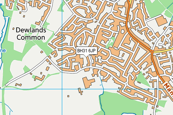BH31 6JP map - OS VectorMap District (Ordnance Survey)