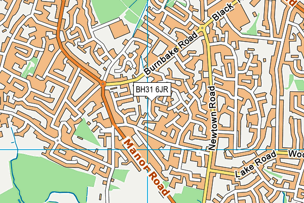 BH31 6JR map - OS VectorMap District (Ordnance Survey)