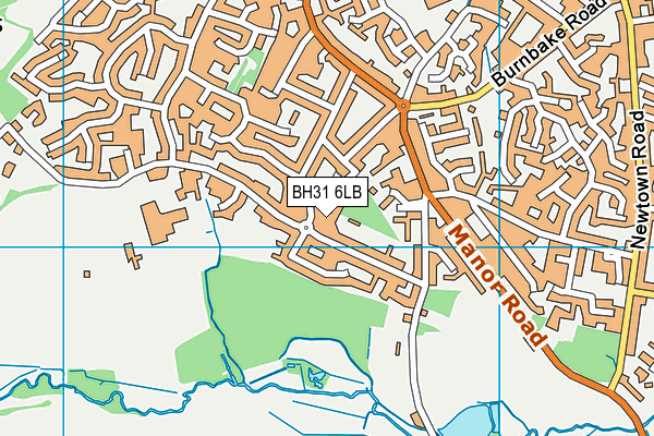 BH31 6LB map - OS VectorMap District (Ordnance Survey)