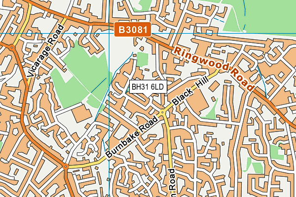 BH31 6LD map - OS VectorMap District (Ordnance Survey)