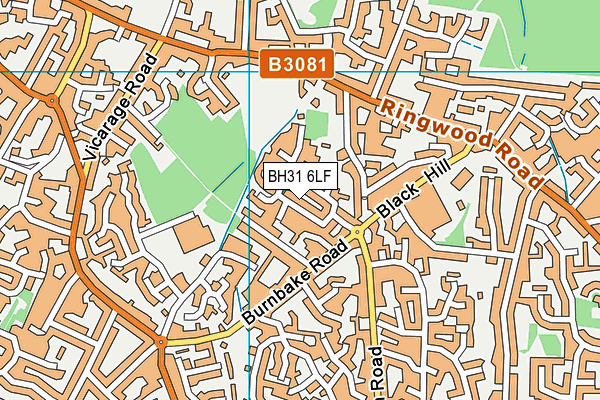 BH31 6LF map - OS VectorMap District (Ordnance Survey)