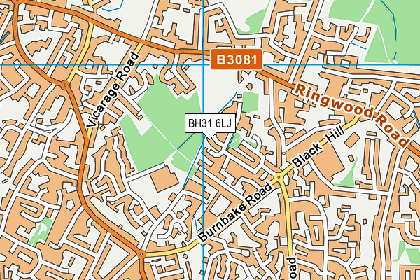 BH31 6LJ map - OS VectorMap District (Ordnance Survey)