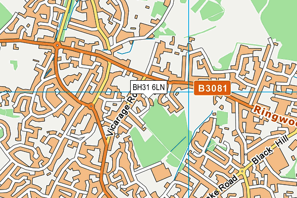 BH31 6LN map - OS VectorMap District (Ordnance Survey)