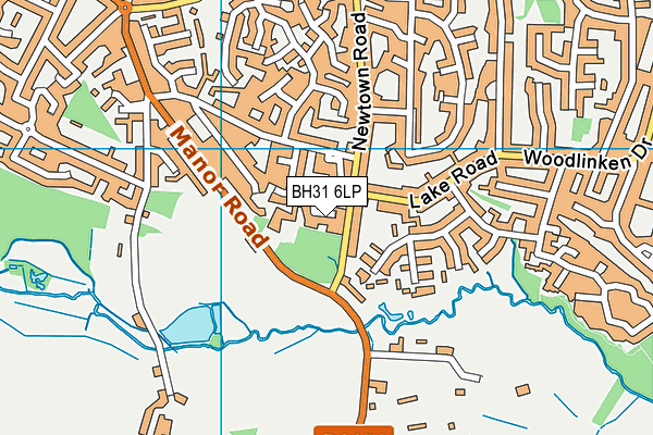 BH31 6LP map - OS VectorMap District (Ordnance Survey)