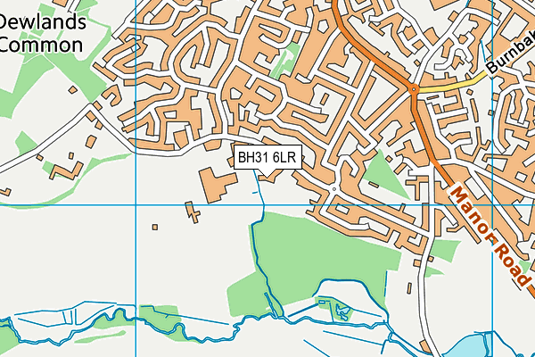 BH31 6LR map - OS VectorMap District (Ordnance Survey)