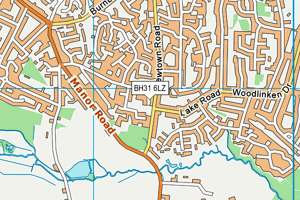 BH31 6LZ map - OS VectorMap District (Ordnance Survey)