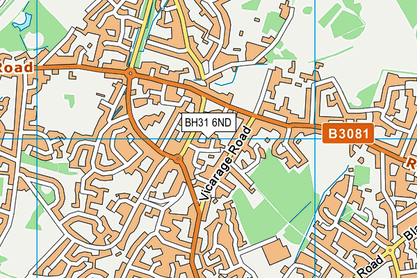 BH31 6ND map - OS VectorMap District (Ordnance Survey)