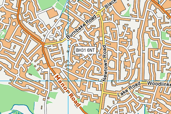 BH31 6NT map - OS VectorMap District (Ordnance Survey)