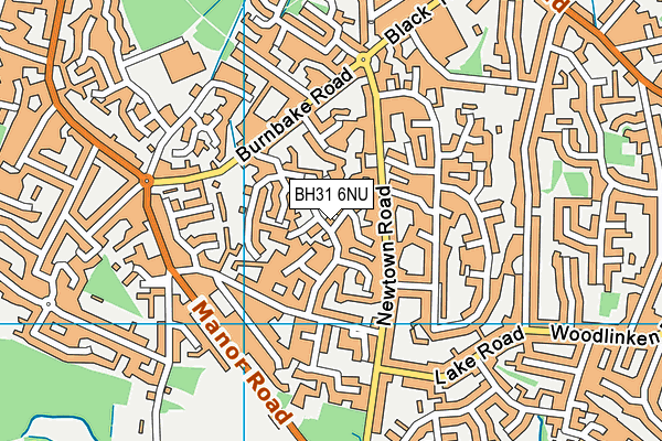BH31 6NU map - OS VectorMap District (Ordnance Survey)
