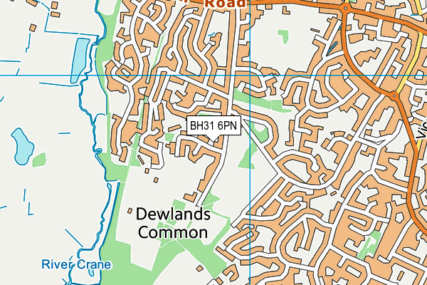 BH31 6PN map - OS VectorMap District (Ordnance Survey)