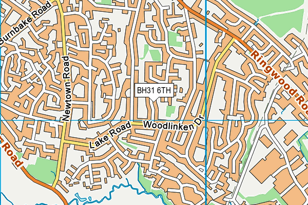BH31 6TH map - OS VectorMap District (Ordnance Survey)