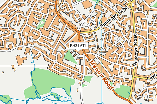 BH31 6TL map - OS VectorMap District (Ordnance Survey)
