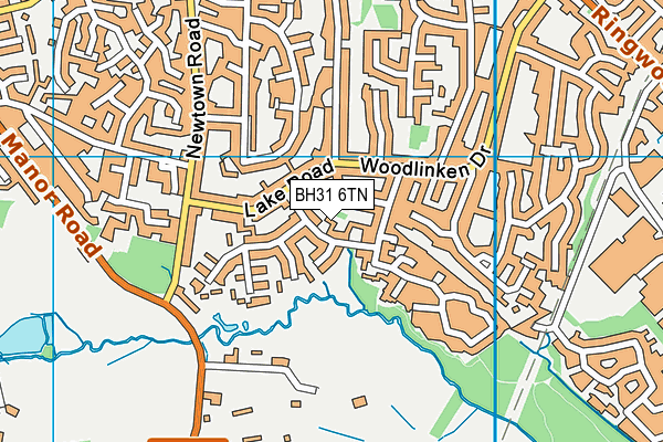 BH31 6TN map - OS VectorMap District (Ordnance Survey)