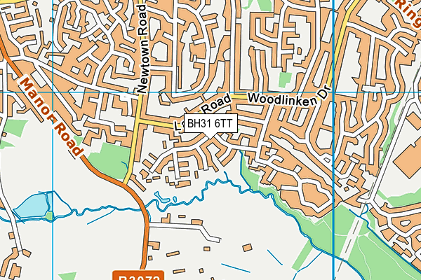 BH31 6TT map - OS VectorMap District (Ordnance Survey)