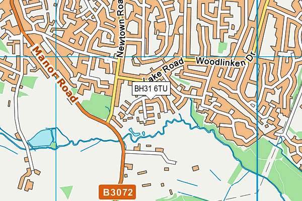 BH31 6TU map - OS VectorMap District (Ordnance Survey)