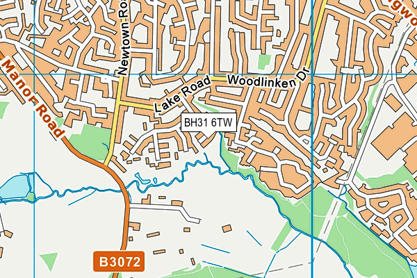 BH31 6TW map - OS VectorMap District (Ordnance Survey)