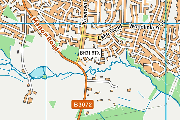 BH31 6TX map - OS VectorMap District (Ordnance Survey)