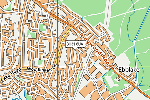 BH31 6UA map - OS VectorMap District (Ordnance Survey)