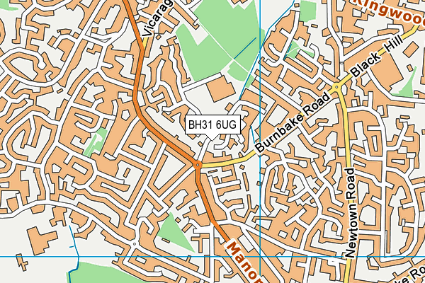 BH31 6UG map - OS VectorMap District (Ordnance Survey)