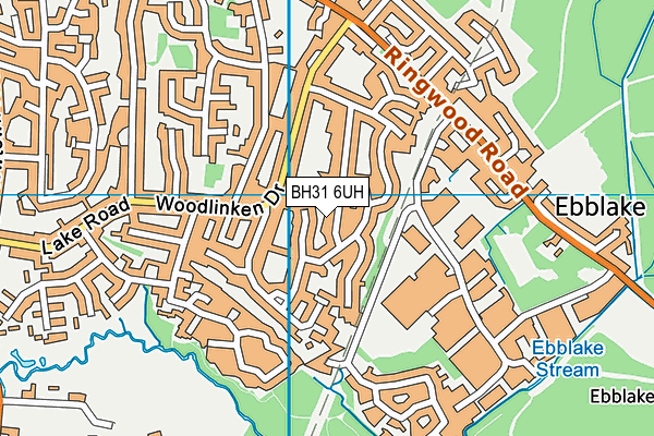 BH31 6UH map - OS VectorMap District (Ordnance Survey)