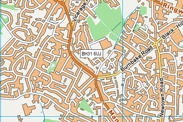 BH31 6UJ map - OS VectorMap District (Ordnance Survey)