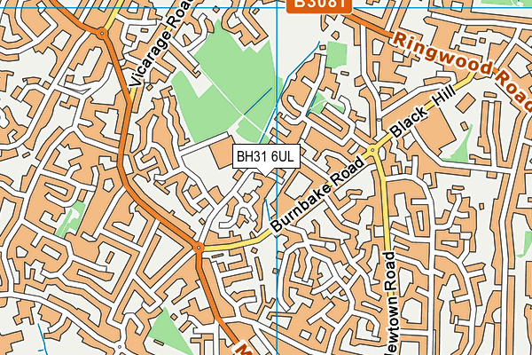 BH31 6UL map - OS VectorMap District (Ordnance Survey)