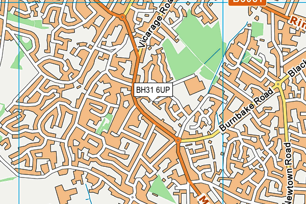 BH31 6UP map - OS VectorMap District (Ordnance Survey)