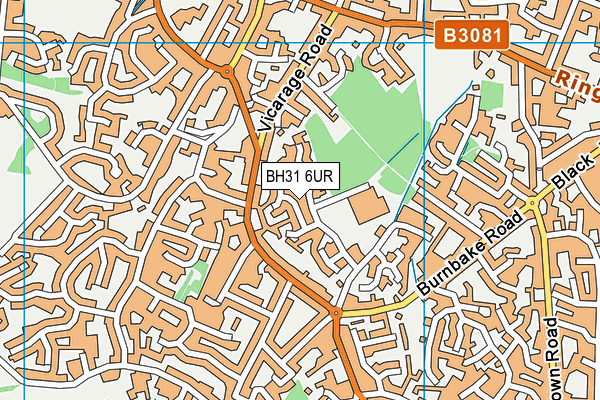 BH31 6UR map - OS VectorMap District (Ordnance Survey)