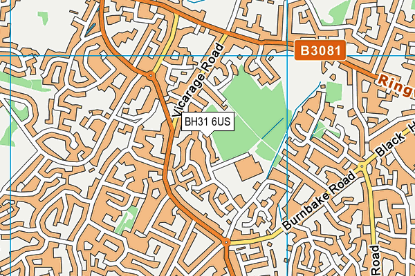 BH31 6US map - OS VectorMap District (Ordnance Survey)