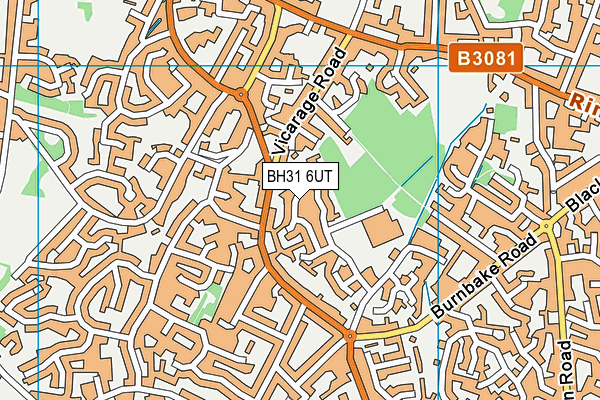 BH31 6UT map - OS VectorMap District (Ordnance Survey)