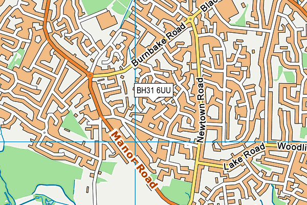 BH31 6UU map - OS VectorMap District (Ordnance Survey)