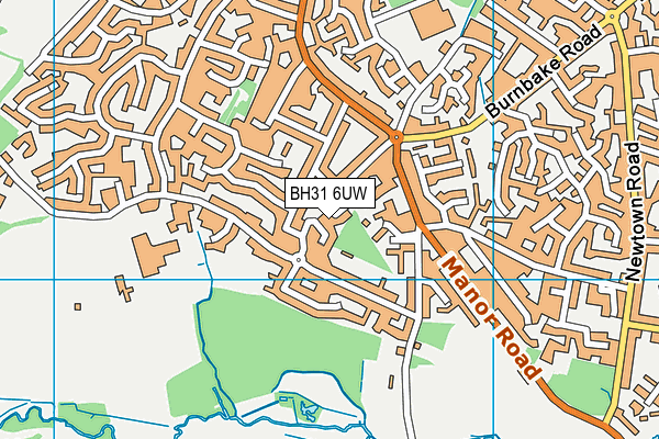 BH31 6UW map - OS VectorMap District (Ordnance Survey)