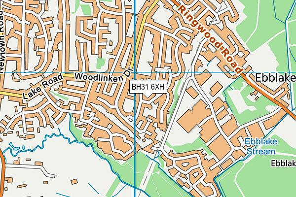 BH31 6XH map - OS VectorMap District (Ordnance Survey)
