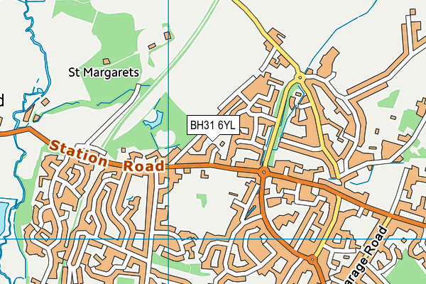 BH31 6YL map - OS VectorMap District (Ordnance Survey)
