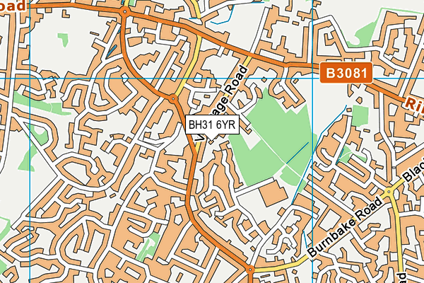 BH31 6YR map - OS VectorMap District (Ordnance Survey)