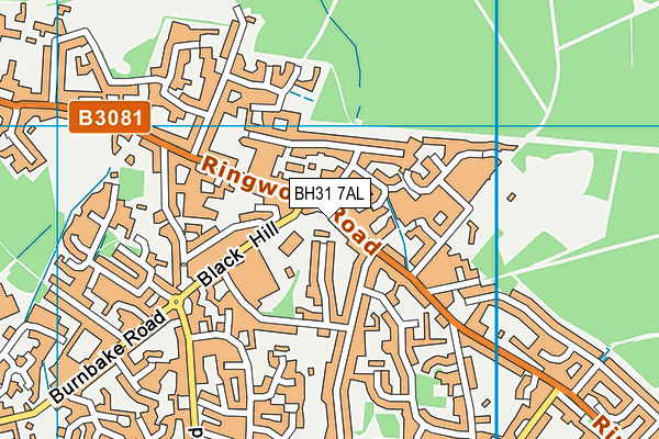 BH31 7AL map - OS VectorMap District (Ordnance Survey)