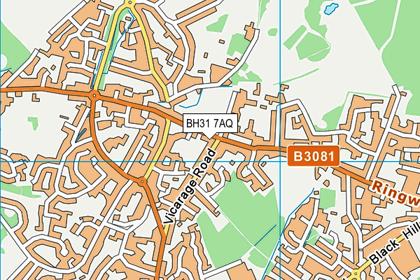 BH31 7AQ map - OS VectorMap District (Ordnance Survey)