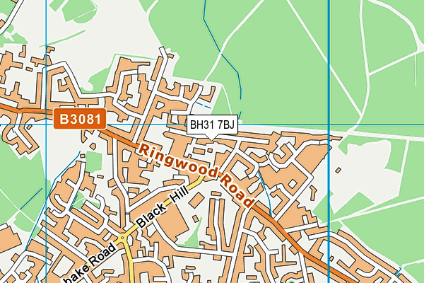 BH31 7BJ map - OS VectorMap District (Ordnance Survey)