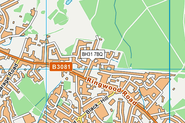 BH31 7BQ map - OS VectorMap District (Ordnance Survey)