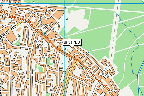 BH31 7DD map - OS VectorMap District (Ordnance Survey)