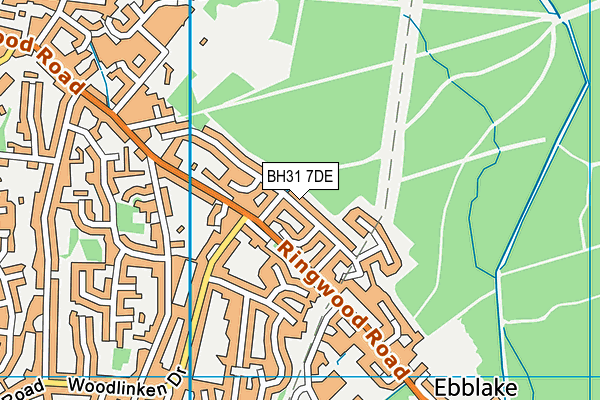 BH31 7DE map - OS VectorMap District (Ordnance Survey)