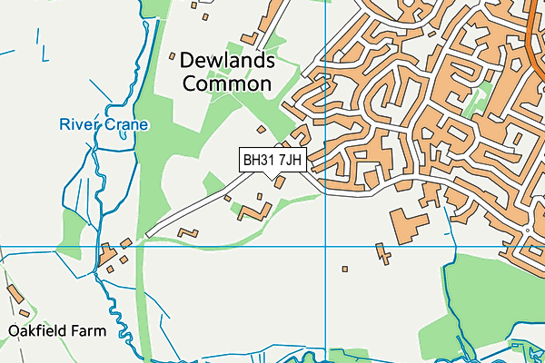 BH31 7JH map - OS VectorMap District (Ordnance Survey)