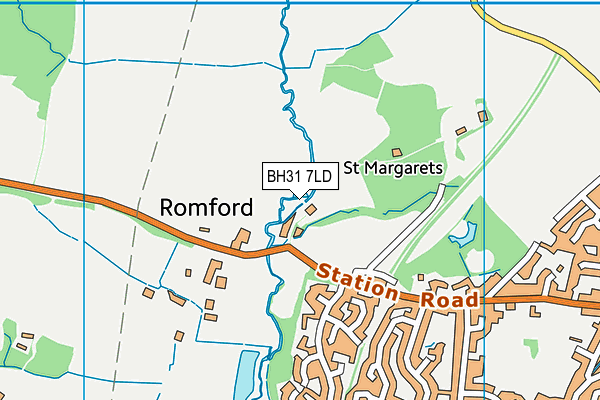 BH31 7LD map - OS VectorMap District (Ordnance Survey)