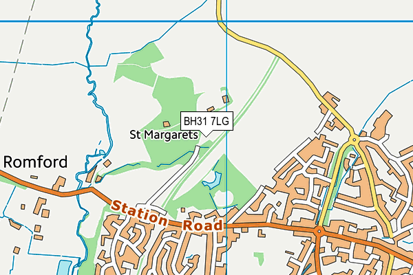 BH31 7LG map - OS VectorMap District (Ordnance Survey)