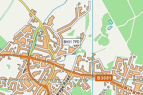 BH31 7PD map - OS VectorMap District (Ordnance Survey)