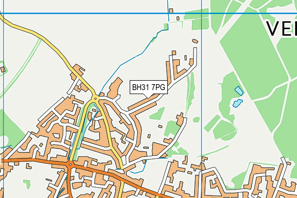 BH31 7PG map - OS VectorMap District (Ordnance Survey)