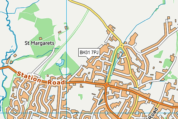 BH31 7PJ map - OS VectorMap District (Ordnance Survey)