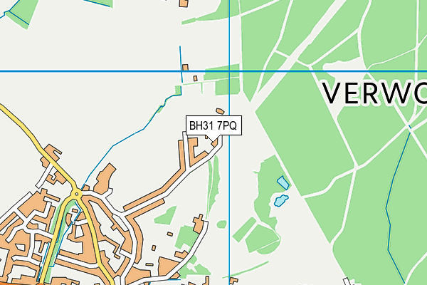 BH31 7PQ map - OS VectorMap District (Ordnance Survey)