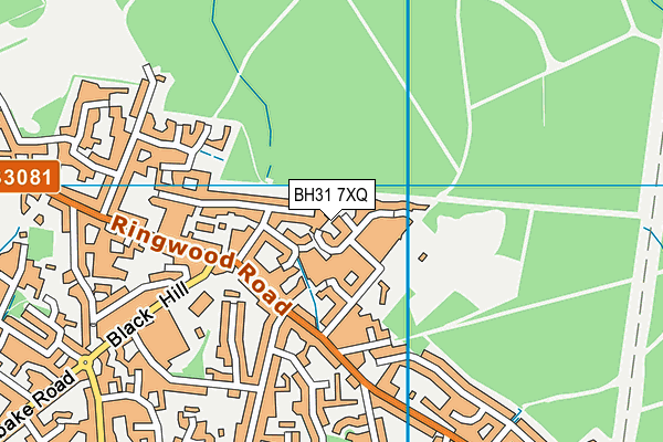 BH31 7XQ map - OS VectorMap District (Ordnance Survey)